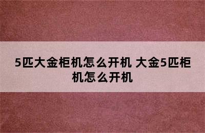 5匹大金柜机怎么开机 大金5匹柜机怎么开机